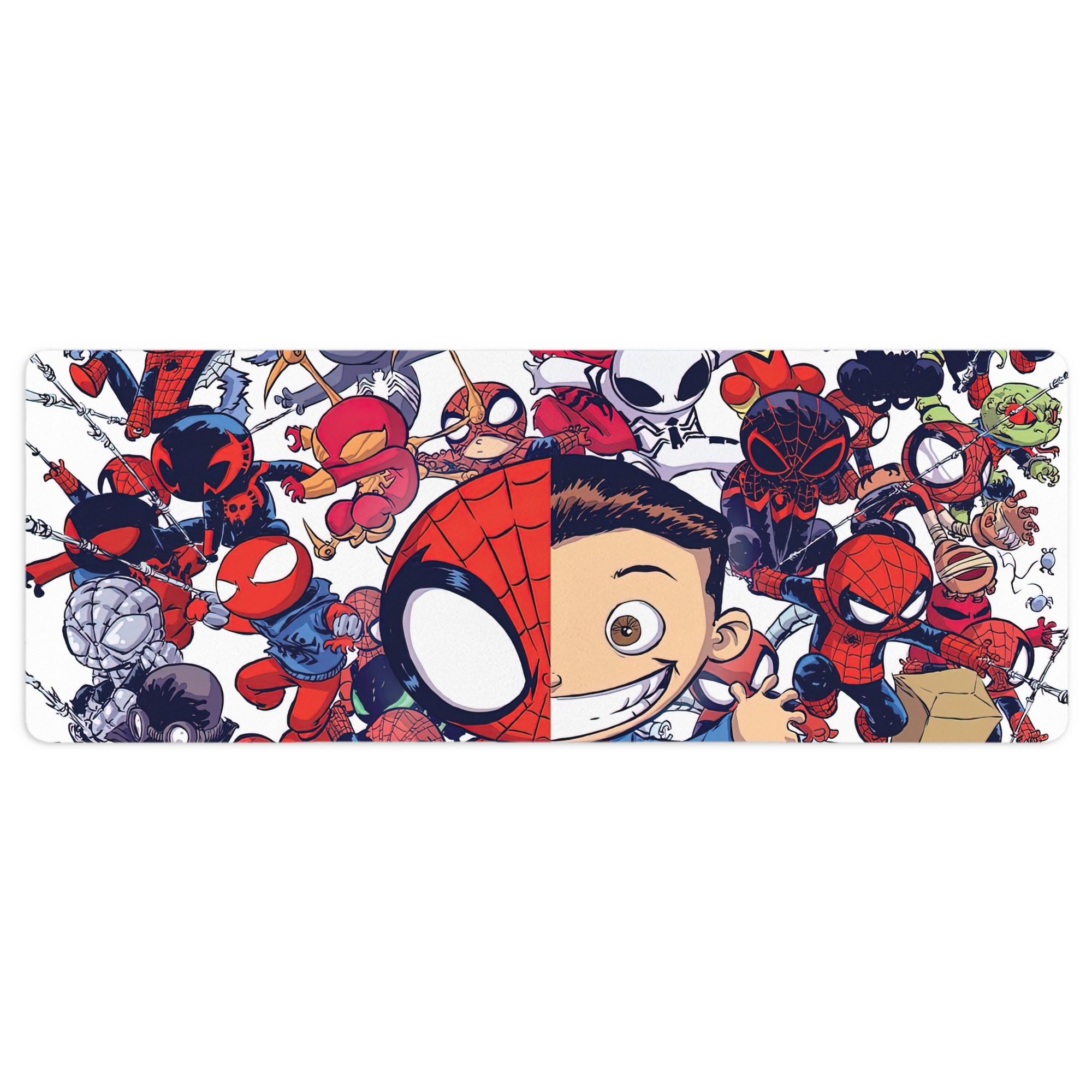（画像用） Spider Man スパイダーマン ステッチ加工 大判デスクマット／滑り止めマウスパッド