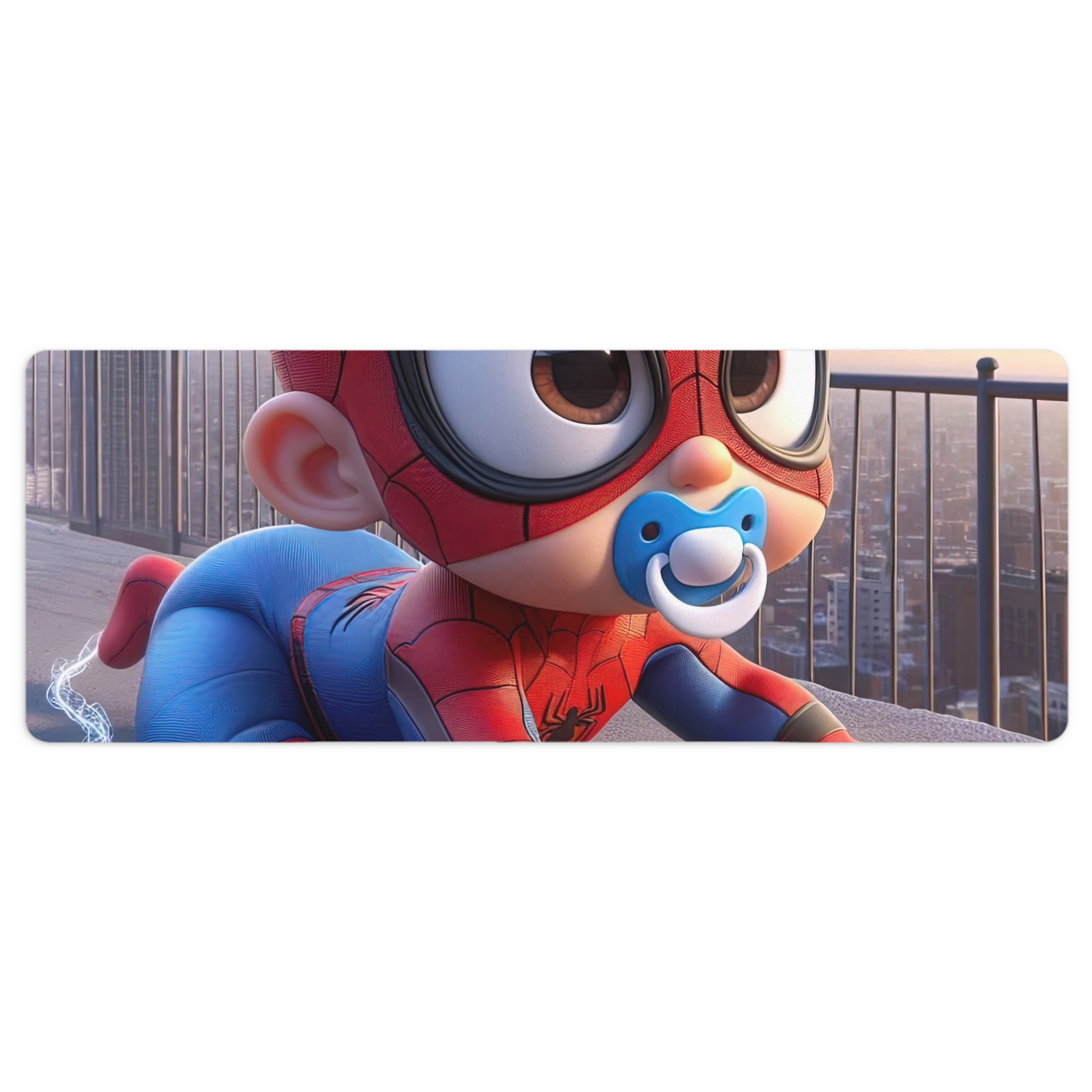 （画像用） Spider Man スパイダーマン ステッチ加工 大判デスクマット／滑り止めマウスパッド