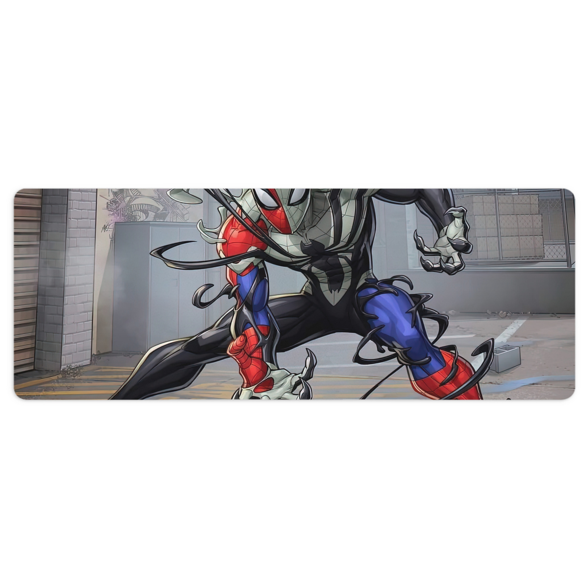 （画像用） Spider Man スパイダーマン ステッチ加工 大判デスクマット／滑り止めマウスパッド
