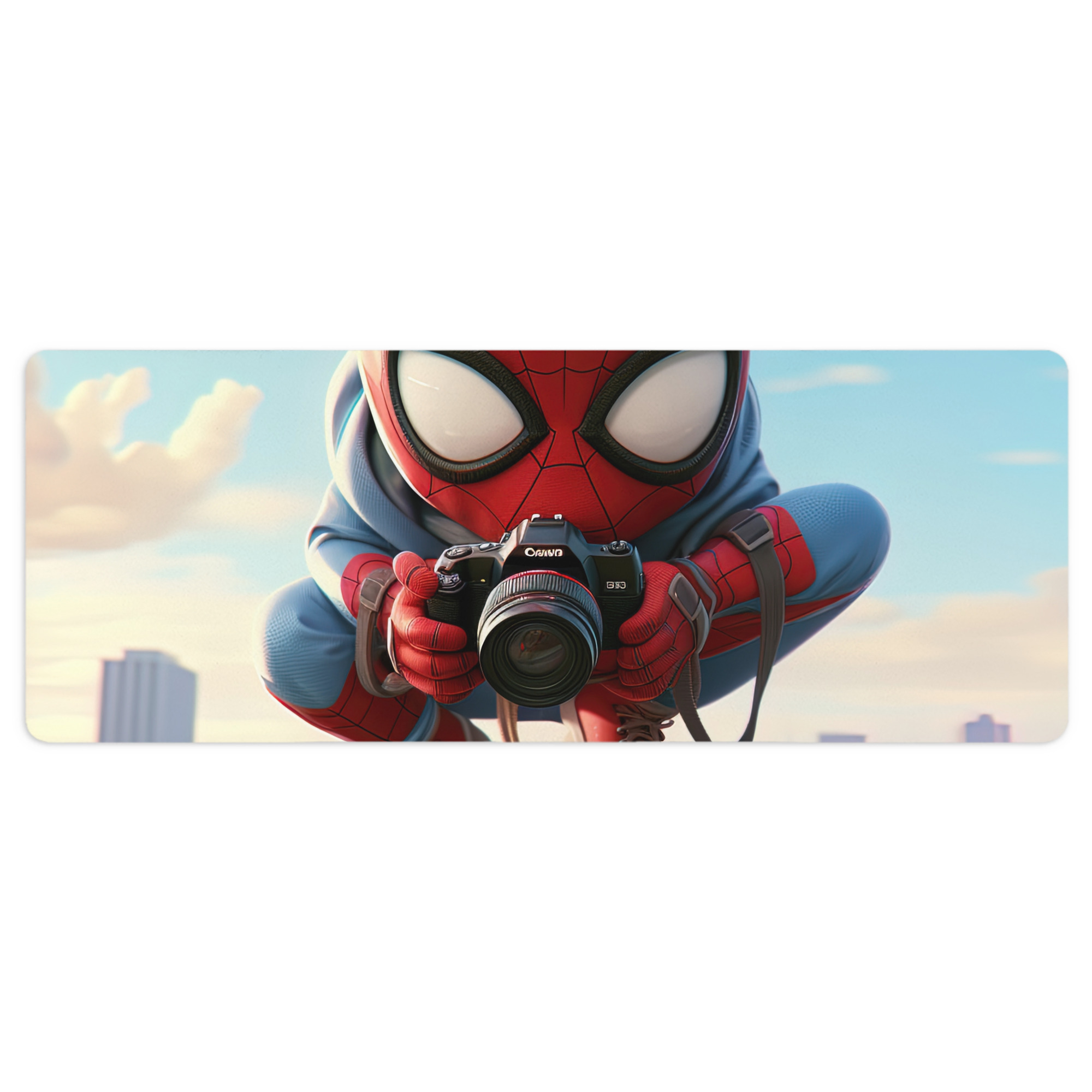 （画像用） Spider Man スパイダーマン ステッチ加工 大判デスクマット／滑り止めマウスパッド
