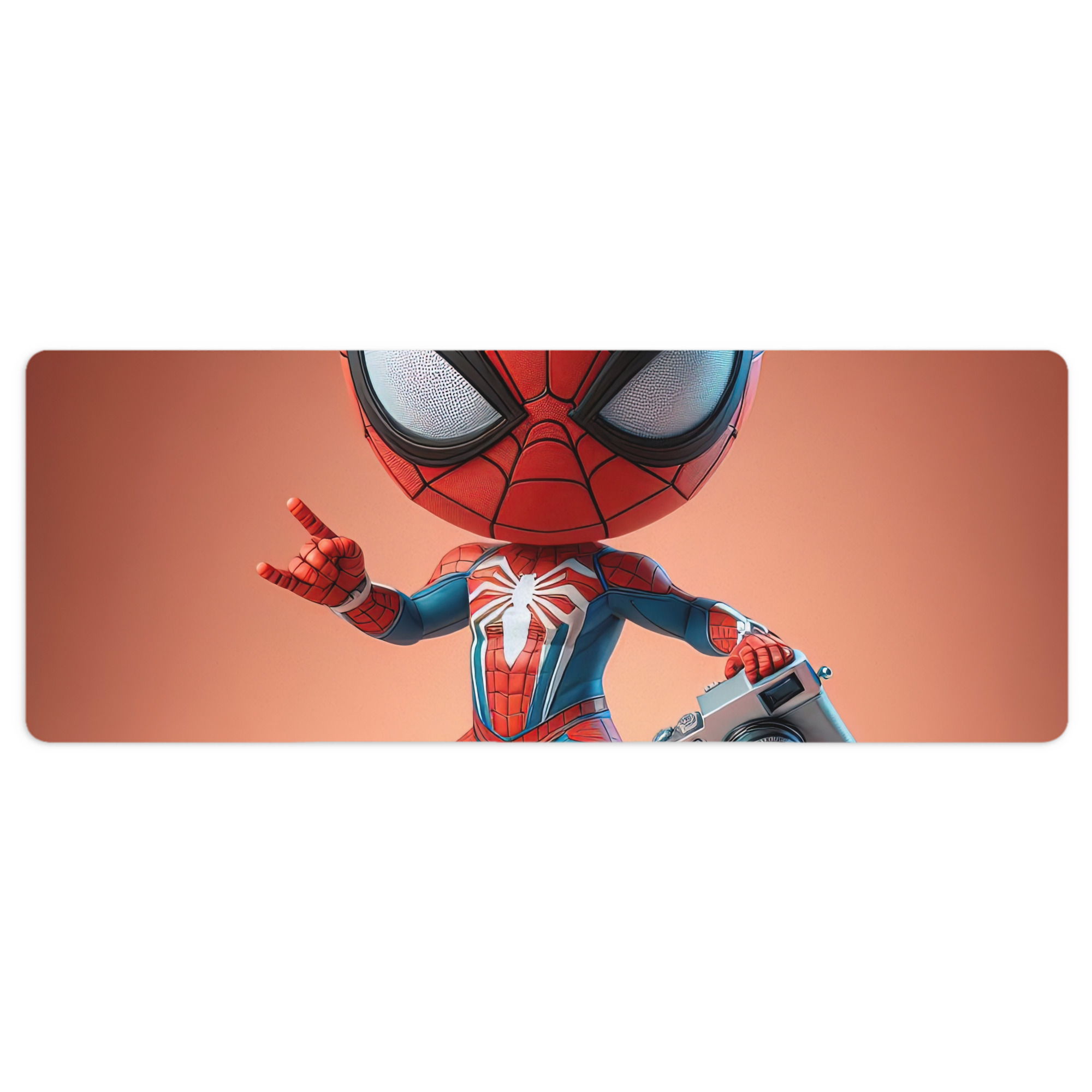 （画像用） Spider Man スパイダーマン ステッチ加工 大判デスクマット／滑り止めマウスパッド