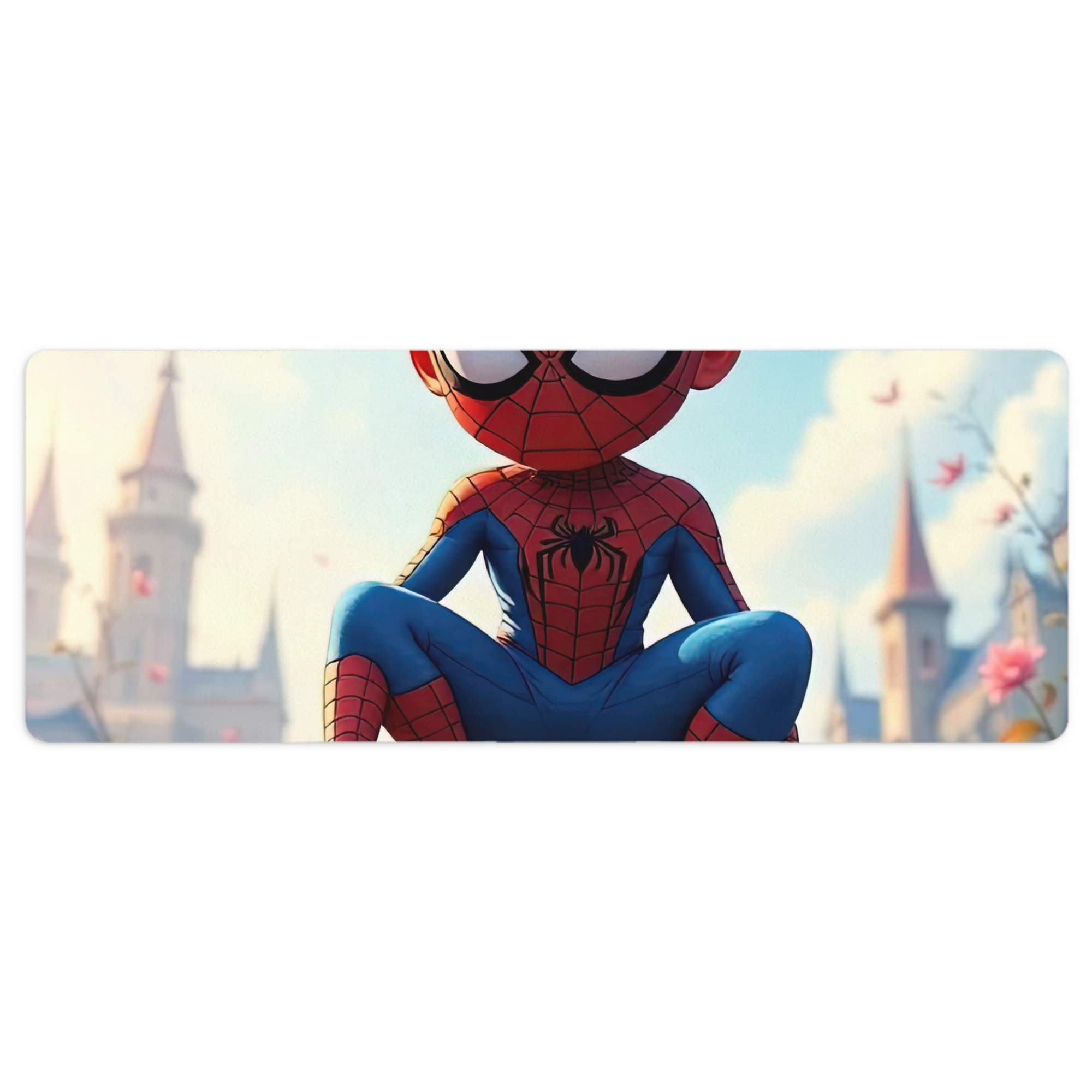 （画像用） Spider Man スパイダーマン ステッチ加工 大判デスクマット／滑り止めマウスパッド