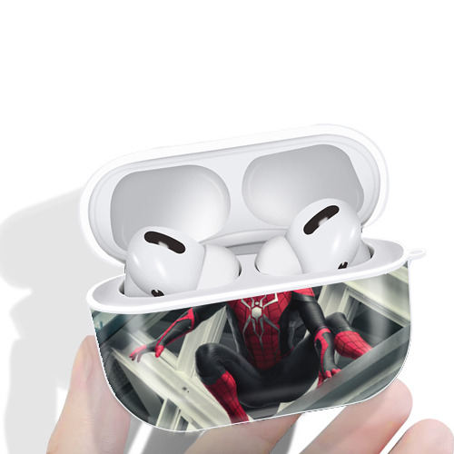 Spider Man スパイダーマン 【AirPods Pro用】ハードシェル保護ケース 耐衝撃・防指紋・カラビナ付き商品仕様