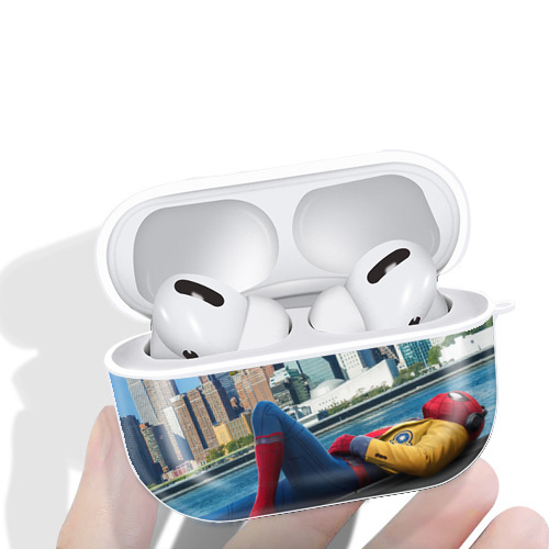 Spider Man スパイダーマン 【AirPods Pro用】ハードシェル保護ケース 耐衝撃・防指紋・カラビナ付き商品仕様