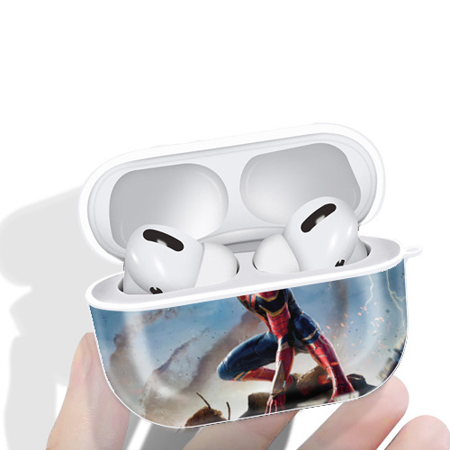 Spider Man スパイダーマン 【AirPods Pro用】ハードシェル保護ケース 耐衝撃・防指紋・カラビナ付き商品仕様