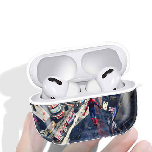 Spider Man スパイダーマン 【AirPods Pro用】ハードシェル保護ケース 耐衝撃・防指紋・カラビナ付き商品仕様
