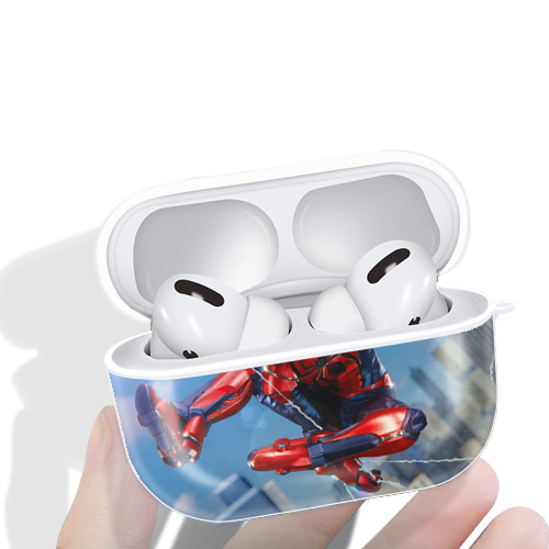 Spider Man スパイダーマン 【AirPods Pro用】ハードシェル保護ケース 耐衝撃・防指紋・カラビナ付き商品仕様