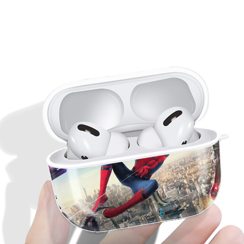 Spider Man スパイダーマン 【AirPods Pro用】ハードシェル保護ケース 耐衝撃・防指紋・カラビナ付き商品仕様