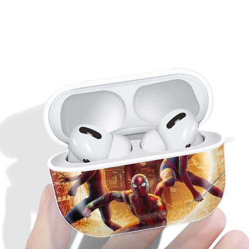 Spider Man スパイダーマン 【AirPods Pro用】ハードシェル保護ケース 耐衝撃・防指紋・カラビナ付き商品仕様