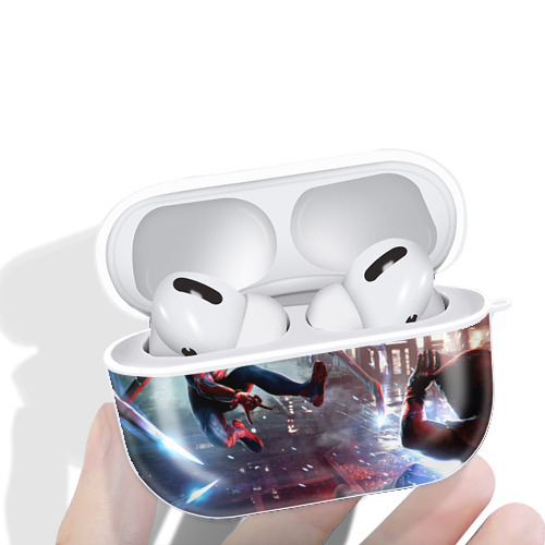 Spider Man スパイダーマン 【AirPods Pro用】ハードシェル保護ケース 耐衝撃・防指紋・カラビナ付き商品仕様