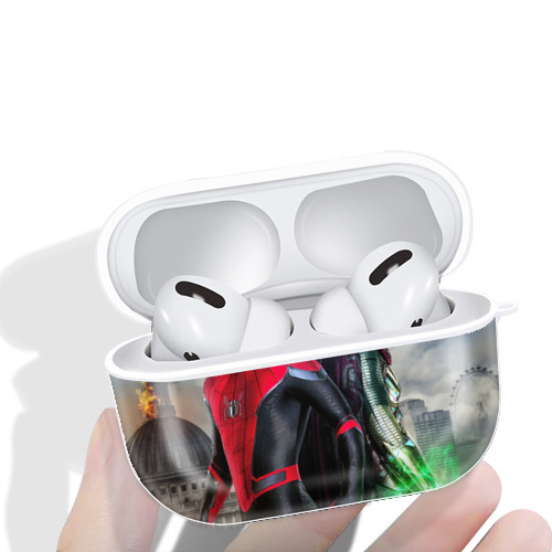 Spider Man スパイダーマン 【AirPods Pro用】ハードシェル保護ケース 耐衝撃・防指紋・カラビナ付き商品仕様