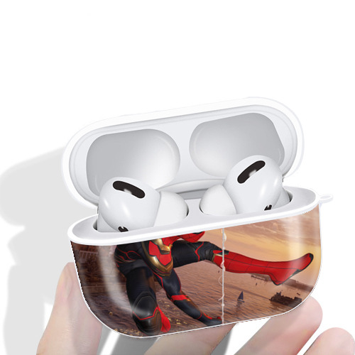 Spider Man スパイダーマン 【AirPods Pro用】ハードシェル保護ケース 耐衝撃・防指紋・カラビナ付き商品仕様