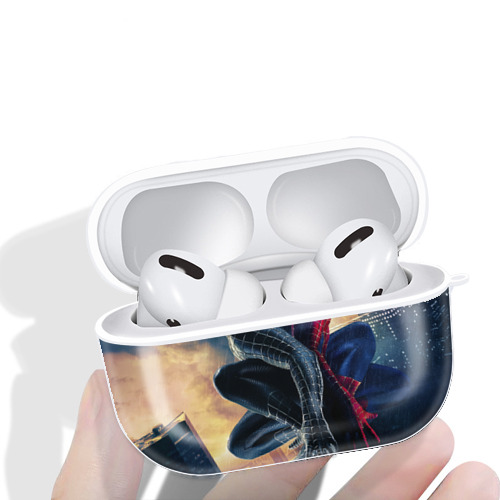 Spider Man スパイダーマン 【AirPods Pro用】ハードシェル保護ケース 耐衝撃・防指紋・カラビナ付き商品仕様