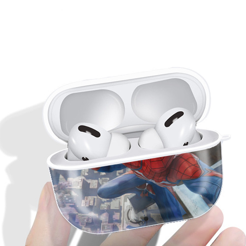 Spider Man スパイダーマン 【AirPods Pro用】ハードシェル保護ケース 耐衝撃・防指紋・カラビナ付き商品仕様