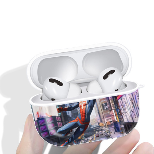 Spider Man スパイダーマン 【AirPods Pro用】ハードシェル保護ケース 耐衝撃・防指紋・カラビナ付き商品仕様