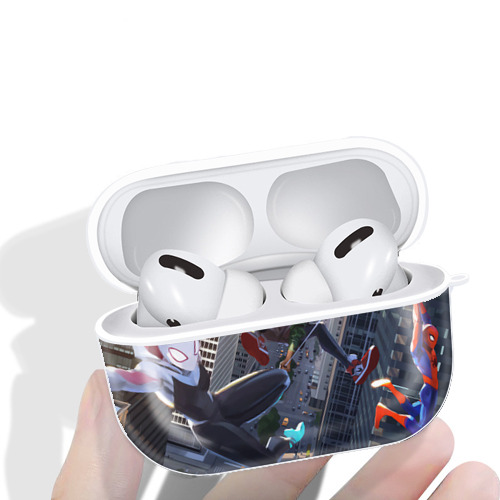 Spider Man スパイダーマン 【AirPods Pro用】ハードシェル保護ケース 耐衝撃・防指紋・カラビナ付き商品仕様