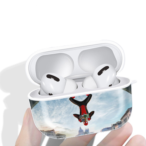 Spider Man スパイダーマン 【AirPods Pro用】ハードシェル保護ケース 耐衝撃・防指紋・カラビナ付き商品仕様