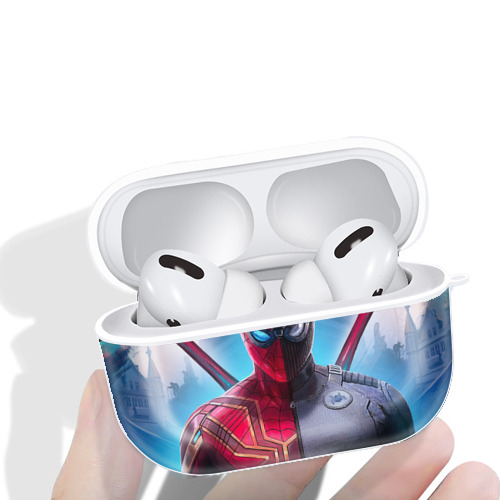 Spider Man スパイダーマン 【AirPods Pro用】ハードシェル保護ケース 耐衝撃・防指紋・カラビナ付き商品仕様