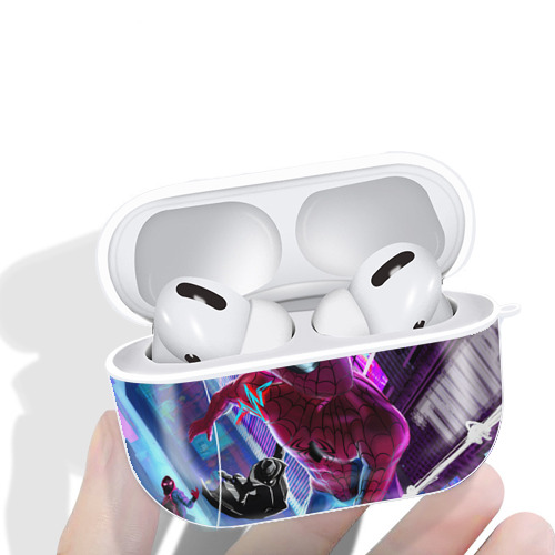 Spider Man スパイダーマン 【AirPods Pro用】ハードシェル保護ケース 耐衝撃・防指紋・カラビナ付き商品仕様