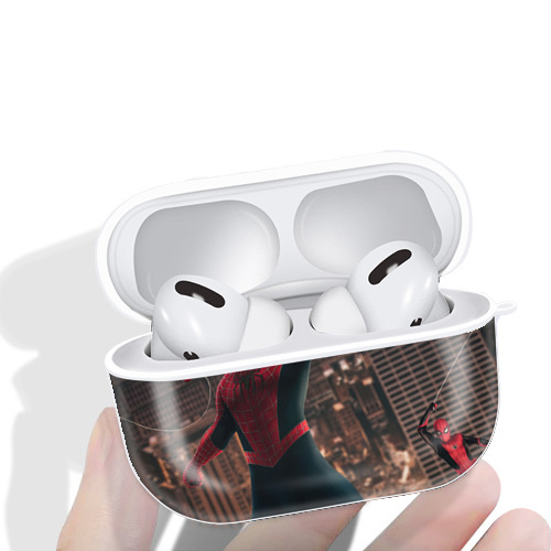 Spider Man スパイダーマン 【AirPods Pro用】ハードシェル保護ケース 耐衝撃・防指紋・カラビナ付き商品仕様
