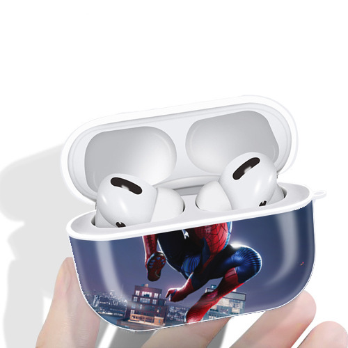 Spider Man スパイダーマン 【AirPods Pro用】ハードシェル保護ケース 耐衝撃・防指紋・カラビナ付き商品仕様