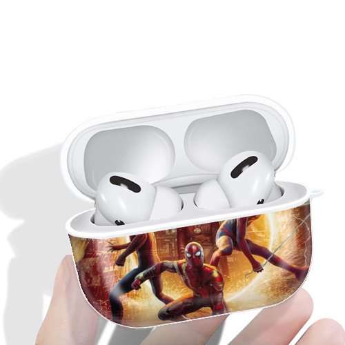 Spider Man スパイダーマン 【AirPods Pro用】ハードシェル保護ケース 耐衝撃・防指紋・カラビナ付き商品仕様
