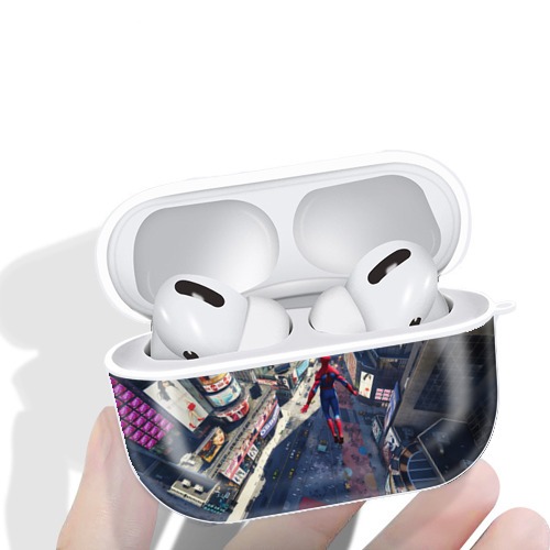 Spider Man スパイダーマン 【AirPods Pro用】ハードシェル保護ケース 耐衝撃・防指紋・カラビナ付き商品仕様