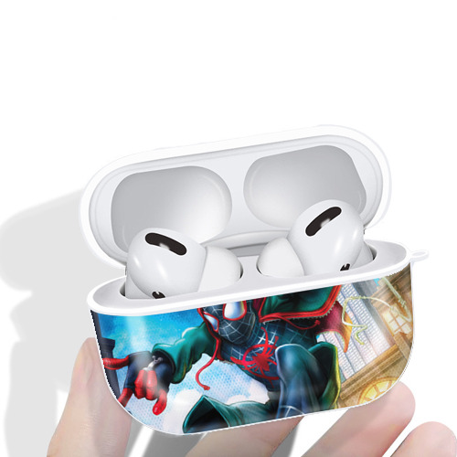 Spider Man スパイダーマン 【AirPods Pro用】ハードシェル保護ケース 耐衝撃・防指紋・カラビナ付き商品仕様