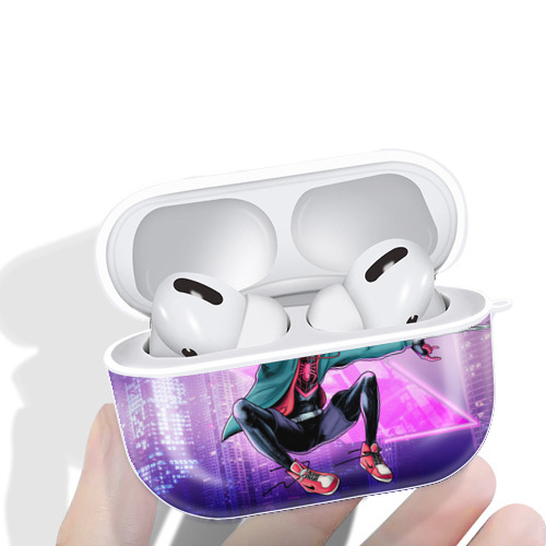Spider Man スパイダーマン 【AirPods Pro用】ハードシェル保護ケース 耐衝撃・防指紋・カラビナ付き商品仕様