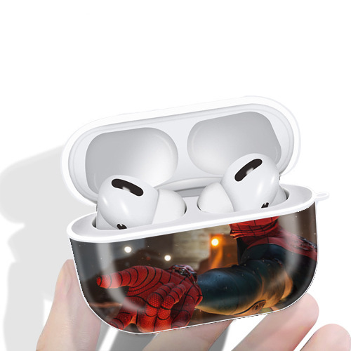 Spider Man スパイダーマン 【AirPods Pro用】ハードシェル保護ケース 耐衝撃・防指紋・カラビナ付き商品仕様