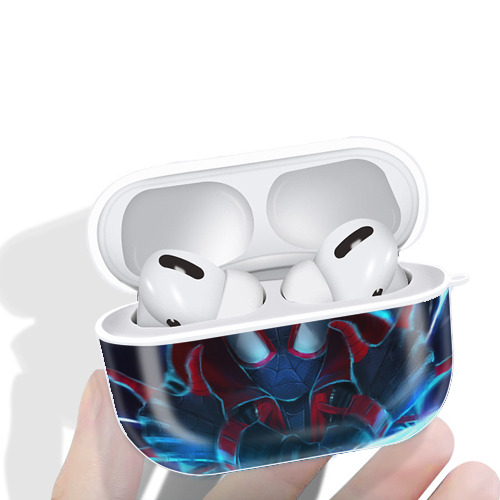 Spider Man スパイダーマン 【AirPods Pro用】ハードシェル保護ケース 耐衝撃・防指紋・カラビナ付き商品仕様