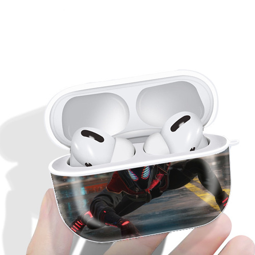 Spider Man スパイダーマン 【AirPods Pro用】ハードシェル保護ケース 耐衝撃・防指紋・カラビナ付き商品仕様