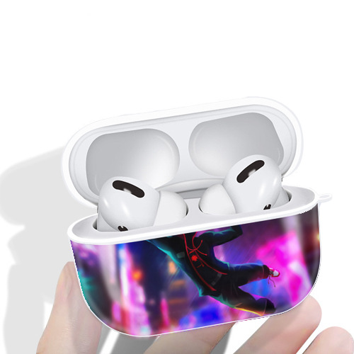 Spider Man スパイダーマン 【AirPods Pro用】ハードシェル保護ケース 耐衝撃・防指紋・カラビナ付き商品仕様