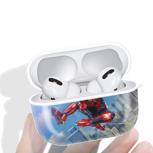 Spider Man スパイダーマン 【AirPods Pro用】ハードシェル保護ケース 耐衝撃・防指紋・カラビナ付き商品仕様