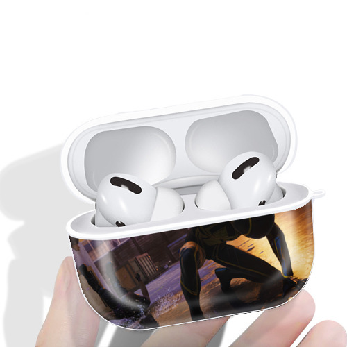 Spider Man スパイダーマン 【AirPods Pro用】ハードシェル保護ケース 耐衝撃・防指紋・カラビナ付き商品仕様