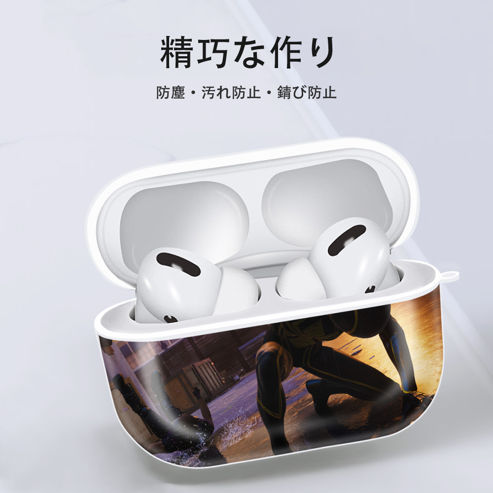 Spider Man スパイダーマン 【AirPods Pro用】ハードシェル保護ケース 耐衝撃・防指紋・カラビナ付き商品仕様