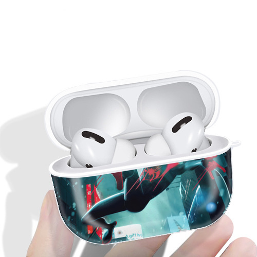 Spider Man スパイダーマン 【AirPods Pro用】ハードシェル保護ケース 耐衝撃・防指紋・カラビナ付き商品仕様