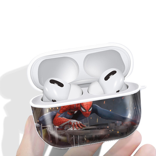 Spider Man スパイダーマン 【AirPods Pro用】ハードシェル保護ケース 耐衝撃・防指紋・カラビナ付き商品仕様