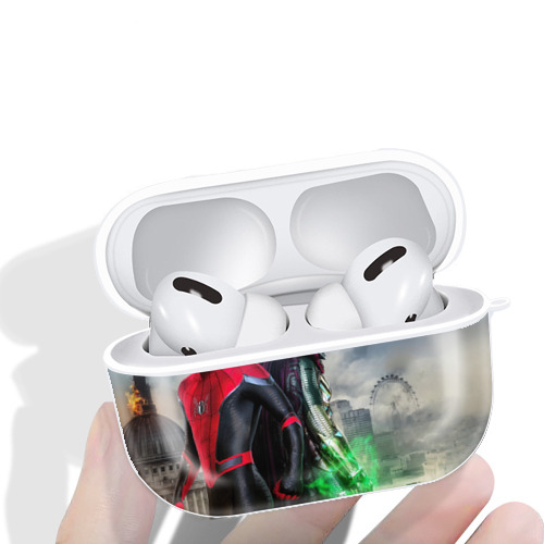 Spider Man スパイダーマン 【AirPods Pro用】ハードシェル保護ケース 耐衝撃・防指紋・カラビナ付き商品仕様