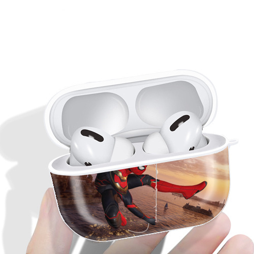 Spider Man スパイダーマン 【AirPods Pro用】ハードシェル保護ケース 耐衝撃・防指紋・カラビナ付き商品仕様