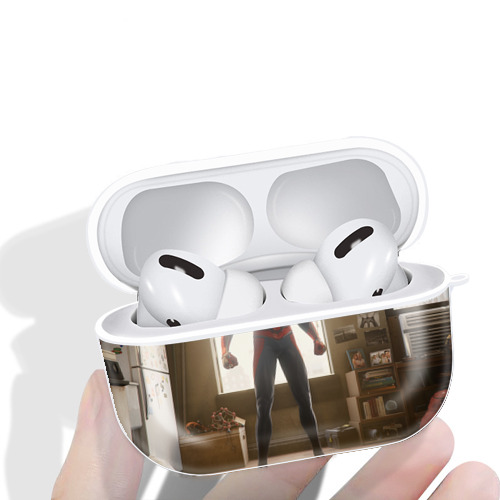 Spider Man スパイダーマン 【AirPods Pro用】ハードシェル保護ケース 耐衝撃・防指紋・カラビナ付き商品仕様
