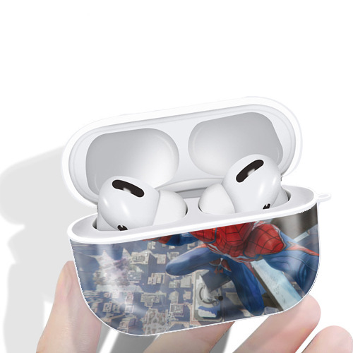 Spider Man スパイダーマン 【AirPods Pro用】ハードシェル保護ケース 耐衝撃・防指紋・カラビナ付き商品仕様