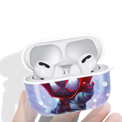 Spider Man スパイダーマン 【AirPods Pro用】ハードシェル保護ケース 耐衝撃・防指紋・カラビナ付き商品仕様