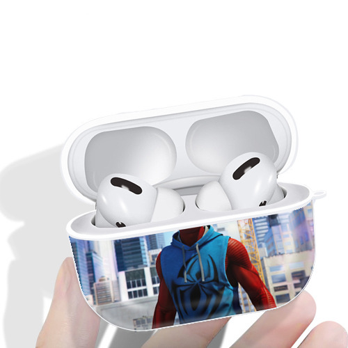 Spider Man スパイダーマン 【AirPods Pro用】ハードシェル保護ケース 耐衝撃・防指紋・カラビナ付き商品仕様