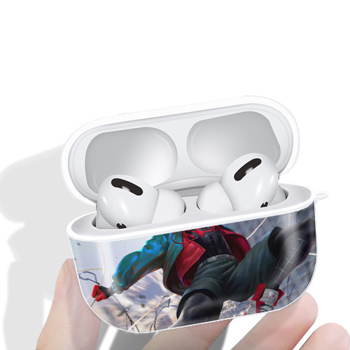 Spider Man スパイダーマン 【AirPods Pro用】ハードシェル保護ケース 耐衝撃・防指紋・カラビナ付き商品仕様