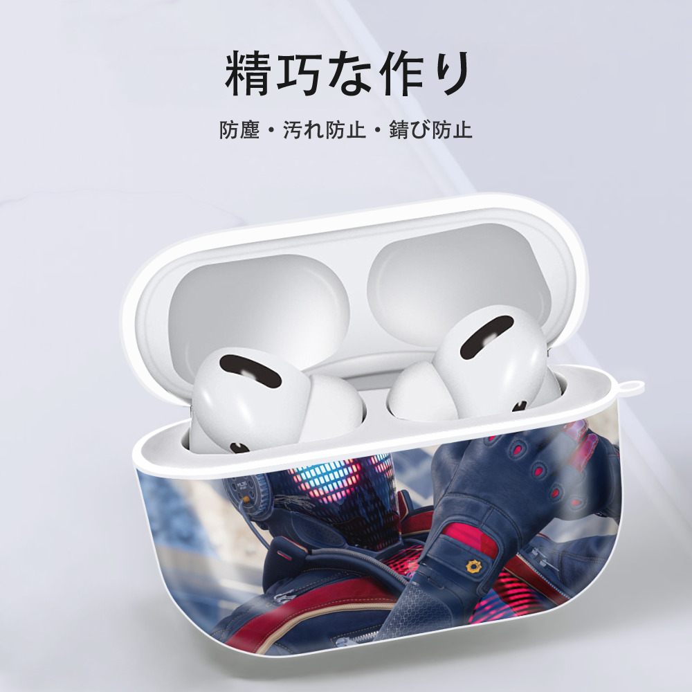 Spider Man スパイダーマン 【AirPods Pro用】ハードシェル保護ケース 耐衝撃・防指紋・カラビナ付き商品仕様