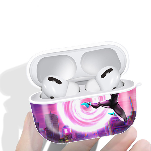 Spider Man スパイダーマン 【AirPods Pro用】ハードシェル保護ケース 耐衝撃・防指紋・カラビナ付き商品仕様