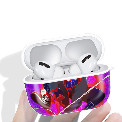 Spider Man スパイダーマン 【AirPods Pro用】ハードシェル保護ケース 耐衝撃・防指紋・カラビナ付き商品仕様