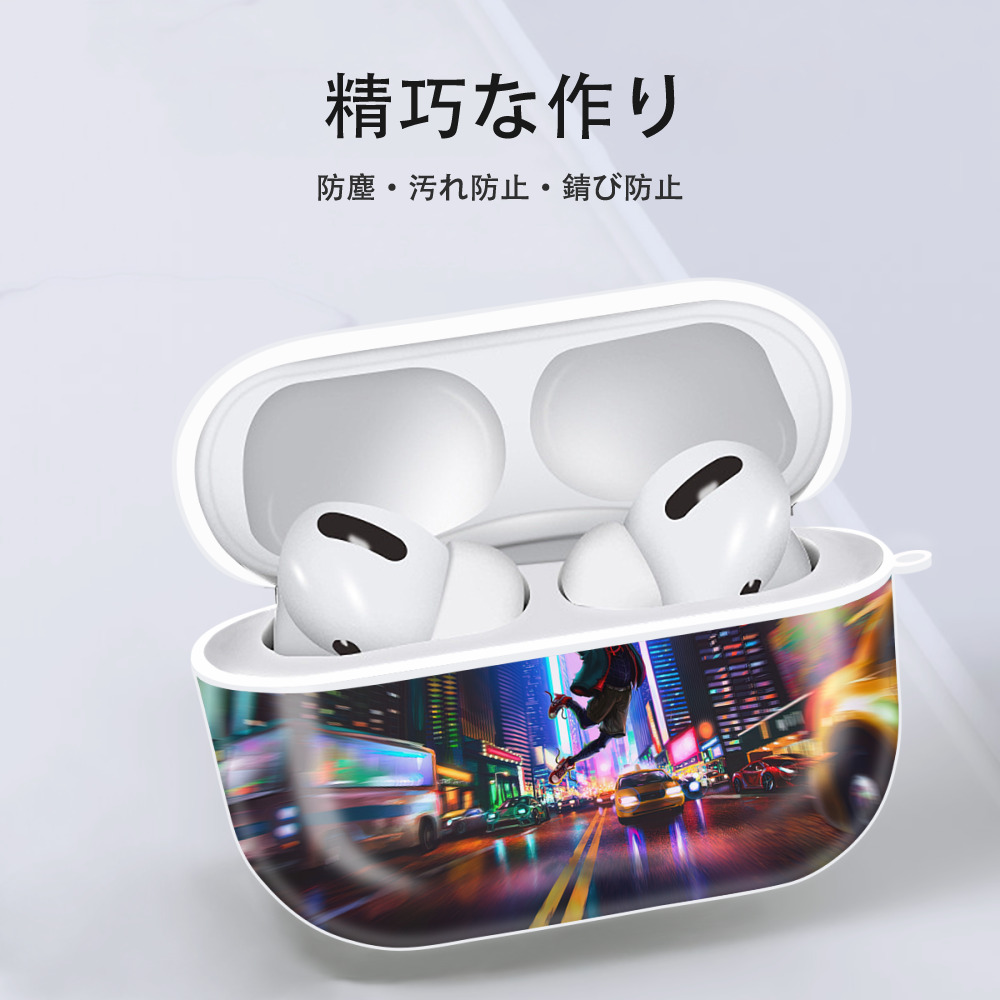 Spider Man スパイダーマン 【AirPods Pro用】ハードシェル保護ケース 耐衝撃・防指紋・カラビナ付き商品仕様