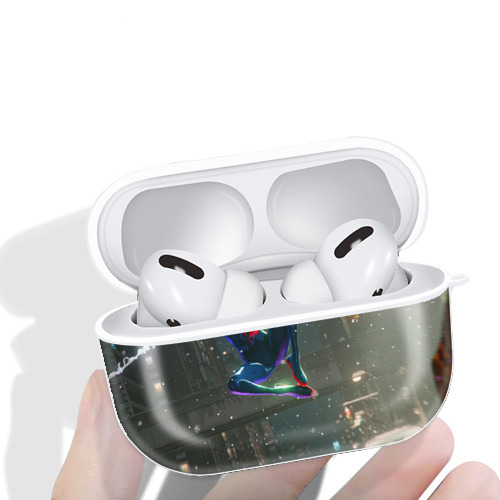 Spider Man スパイダーマン 【AirPods Pro用】ハードシェル保護ケース 耐衝撃・防指紋・カラビナ付き商品仕様